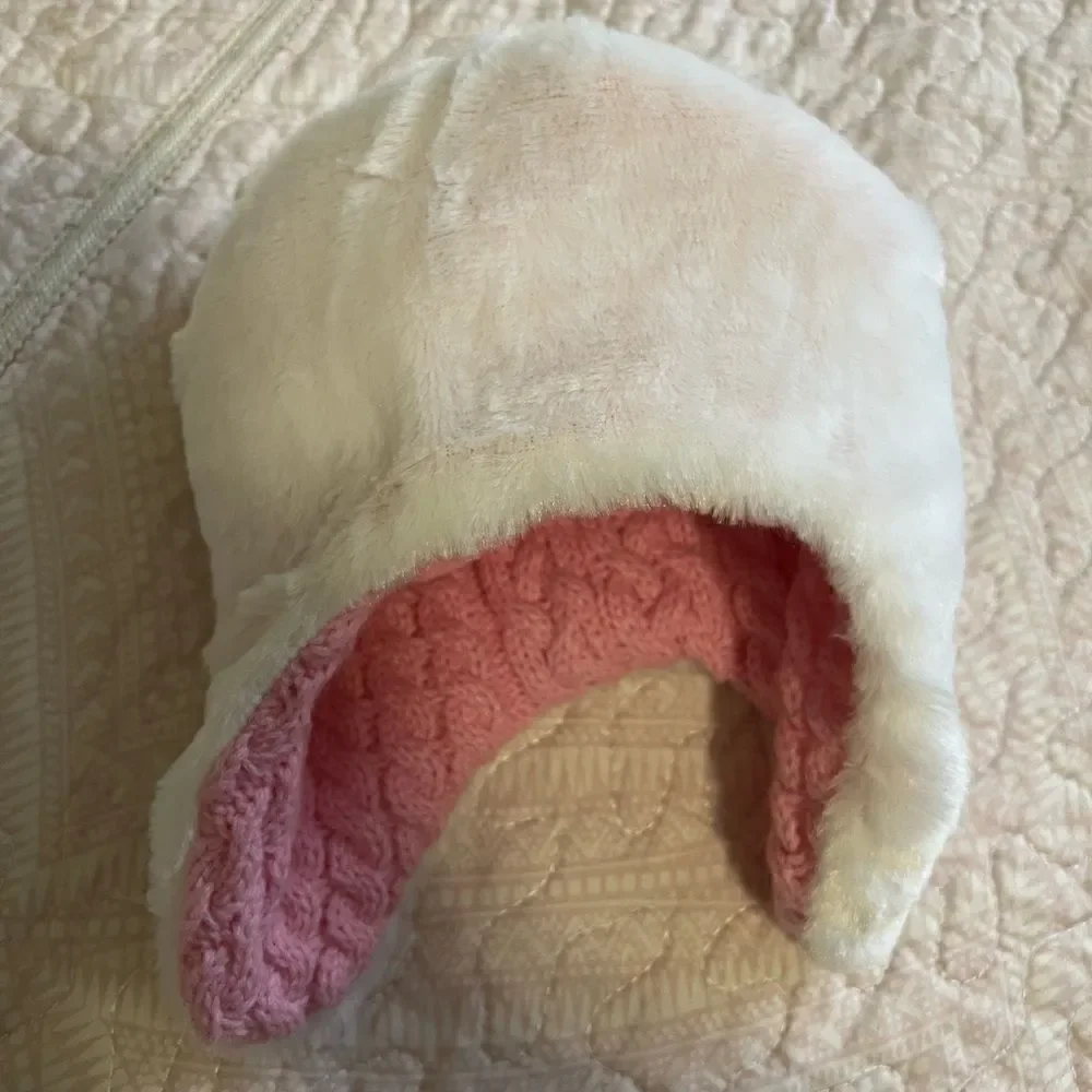 Baby Girl knit Pink Warm Hat/gloves size 0-6 from Target